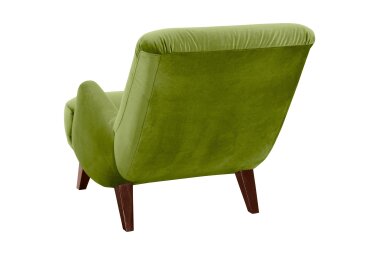 Sessel Kajsa 71x80x101 Bezug Samtvelours Buche nussbaum/oliv