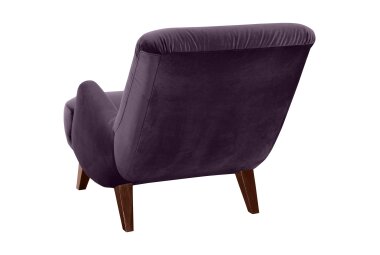 Sessel Kajsa 71x80x101 Bezug Samtvelours Buche nussbaum/purple