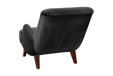 Sessel Kajsa 71x80x101 Bezug Samtvelours Buche nussbaum/schwarz