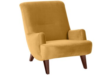 Sessel Kajsa 71x80x101 Bezug Samtvelours Buche nussbaum/mais