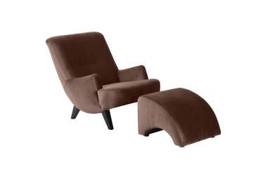 Sessel Kajsa 71x80x101 Bezug Samtvelours Buche schwarz/braun