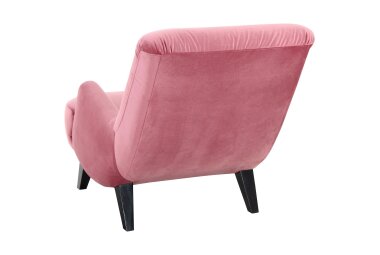Sessel Kajsa 71x80x101 Bezug Samtvelours Buche schwarz/rosé