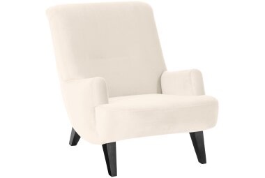 Sessel Kajsa 71x80x101 Bezug Samtvelours Buche schwarz/creme