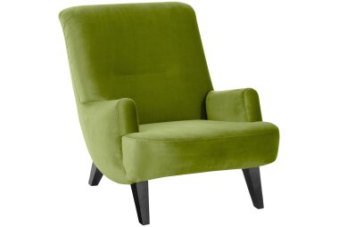 Sessel Kajsa 71x80x101 Bezug Samtvelours Buche schwarz/oliv