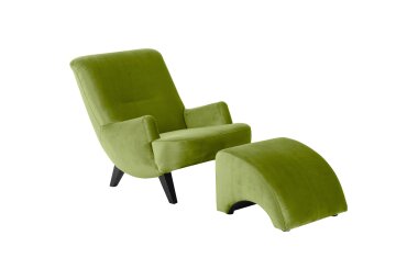 Sessel Kajsa 71x80x101 Bezug Samtvelours Buche schwarz/oliv