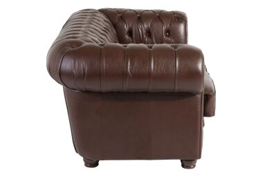 Sofa 2-Sitzer Kalea Bezug Wischleder Buche nussbaum dunkel / braun 21370