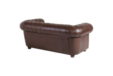 Sofa 2-Sitzer Kalea Bezug Wischleder Buche nussbaum dunkel / braun 21370