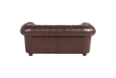 Sofa 2-Sitzer Kalea Bezug Wischleder Buche nussbaum dunkel / braun 21370