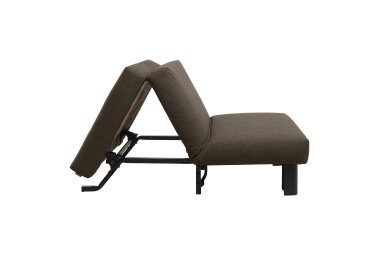 Faltsessel Kalomira Bezug Flachgewebe Metall schwarz / braun 21487