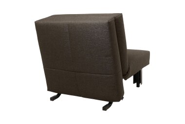 Faltsessel Kalomira Bezug Flachgewebe Metall schwarz / braun 21487