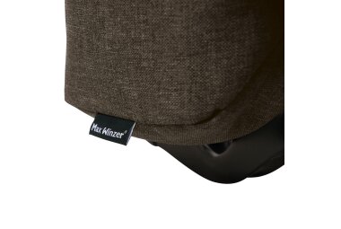 Faltsessel Kalomira Bezug Flachgewebe Metall schwarz / braun 21487