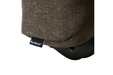 Faltsofa Kalomira Bezug Flachgewebe Metall schwarz / braun 21488