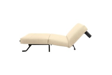 Faltsessel Kalomira Bezug Flachgewebe Metall schwarz / beige 21489