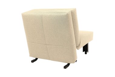 Faltsessel Kalomira Bezug Flachgewebe Metall schwarz / beige 21489