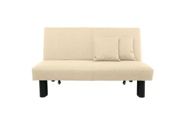 Faltsofa Kalomira Bezug Flachgewebe Metall schwarz / beige 21490
