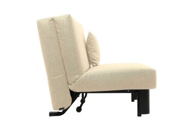 Faltsofa Kalomira Bezug Flachgewebe Metall schwarz / beige 21490