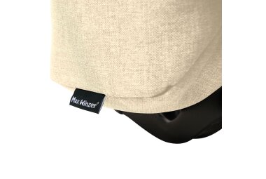 Faltsofa Kalomira Bezug Flachgewebe Metall schwarz / beige 21490