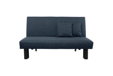 Faltsofa Kalomira Bezug Flachgewebe Metall schwarz / blau 21492