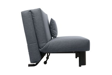 Faltsofa Kalomira Bezug Flachgewebe Metall schwarz / denim 21494