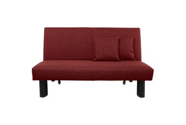 Faltsofa Kalomira Bezug Flachgewebe Metall schwarz / rot 21496