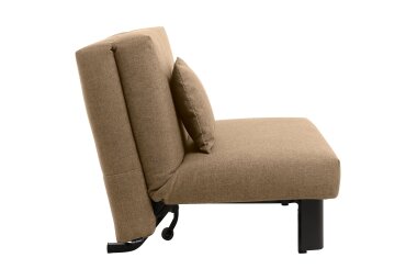 Faltsessel Kalomira Bezug Flachgewebe Metall schwarz / sand 21497