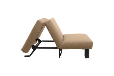 Faltsessel Kalomira Bezug Flachgewebe Metall schwarz / sand 21497