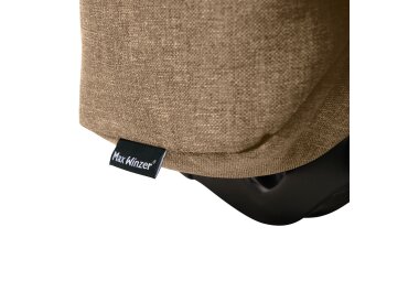 Faltsessel Kalomira Bezug Flachgewebe Metall schwarz / sand 21497