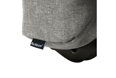 Faltsofa Kalomira Bezug Flachgewebe Metall schwarz / hellgrau 21500