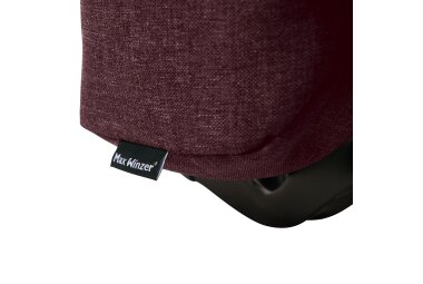 Faltsessel Kalomira Bezug Flachgewebe Metall schwarz / burgund 21501