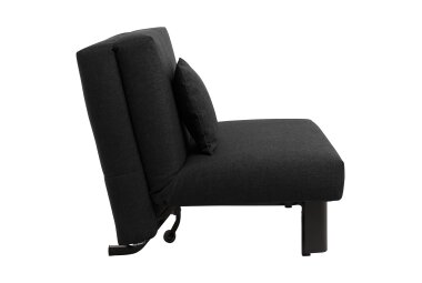 Faltsessel Kalomira Bezug Flachgewebe Metall schwarz / schwarz 21503