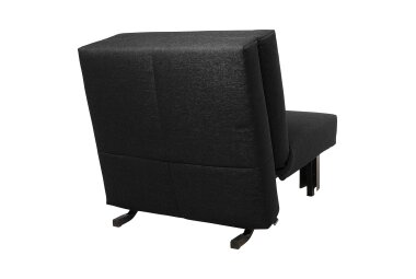 Faltsessel Kalomira Bezug Flachgewebe Metall schwarz / schwarz 21503