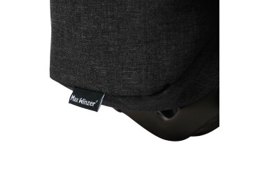 Faltsessel Kalomira Bezug Flachgewebe Metall schwarz / schwarz 21503