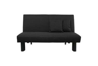 Faltsofa Kalomira Bezug Flachgewebe Metall schwarz / schwarz 21504