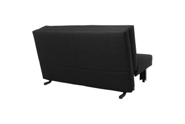Faltsofa Kalomira Bezug Flachgewebe Metall schwarz / schwarz 21504