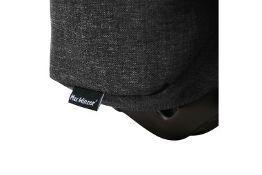 Faltsofa Kalomira Bezug Flachgewebe Metall schwarz / schwarz 21504