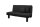 Faltsofa Kalomira Bezug Flachgewebe Metall schwarz / schwarz 21504