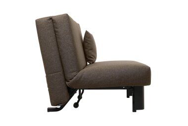 Faltsofa Kalomira Bezug Flachgewebe Metall schwarz / sahara 21506