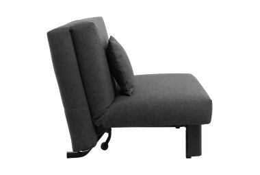 Faltsessel Kalomira Bezug Flachgewebe Metall schwarz / graphit 21507