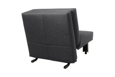 Faltsessel Kalomira Bezug Flachgewebe Metall schwarz / graphit 21507