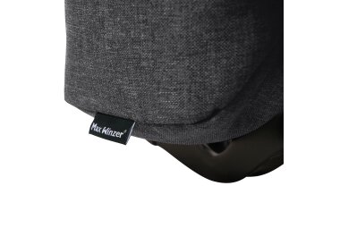 Faltsessel Kalomira Bezug Flachgewebe Metall schwarz / graphit 21507