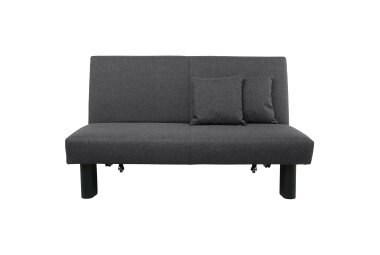 Faltsofa Kalomira Bezug Flachgewebe Metall schwarz / graphit 21508