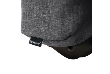 Faltsofa Kalomira Bezug Flachgewebe Metall schwarz / graphit 21508