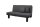Faltsofa Kalomira Bezug Flachgewebe Metall schwarz / graphit 21508