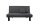 Faltsofa Kalomira Bezug Flachgewebe Metall schwarz / graphit 21508