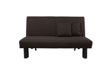Faltsofa Kalomira Bezug Flachgewebe Metall schwarz / schoko 21512