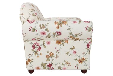 Recamiere Armlehne links Kama Bezug Flachgewebe Buche nussbaum dunkel / weiß 21518