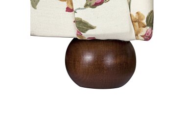 Sofa 2-Sitzer Kama Bezug Flachgewebe Buche nussbaum dunkel / beige 21531