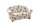 Sofa 2-Sitzer Kama Bezug Flachgewebe Buche nussbaum dunkel / beige 21531