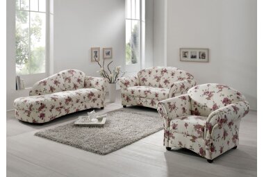 Sessel Kama Bezug Flachgewebe Buche nussbaum dunkel / beige 21532