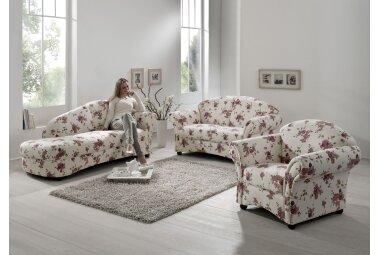 Sessel Kama Bezug Flachgewebe Buche nussbaum dunkel / beige 21532